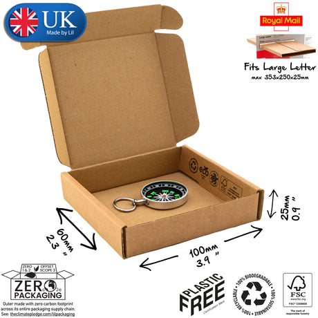 10x6x2.5 cardboard postal box