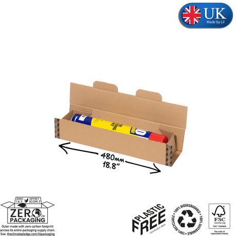 A2 Tube Cardboard Postal Box Plastic Free